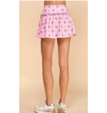 TCEC Betsy Pink Floral Athleisure Skirt