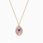 Catherine Rowe Pet Portraits Pug Pendent Short Necklace