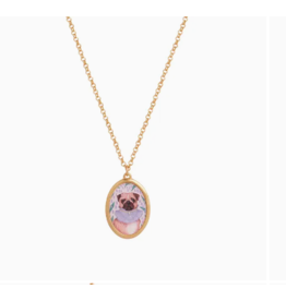 Fable Catherine Rowe Pet Portraits Pug Pendent Short Necklace