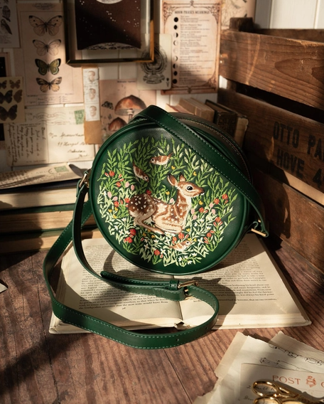 Fable Chloe Fawn Circle Bag Green
