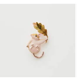 Fable Enamel Dormouse Brooch