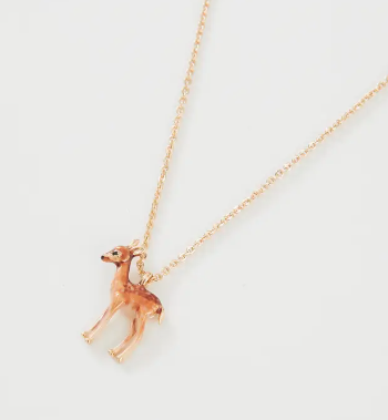 Fable Enamel Fawn Necklace
