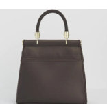 Wolf & Moon Embroidered Charcoal Satin Tote