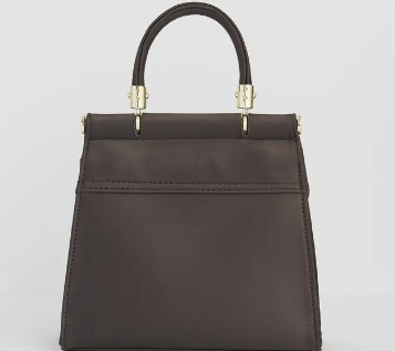 Wolf & Moon Embroidered Charcoal Satin Tote