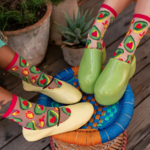 Avocado Lover Sheer Crew Sock