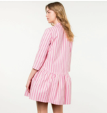 THML Pink Striped Button Up Dress