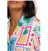 Sugarhill Brighton ODELE SHIRT OFF-WHITE, JUNGLE TILE