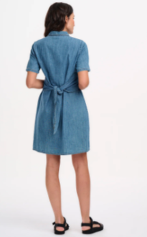 Sugarhill Brighton TALITHA MINI SHIRT DRESS Mid Blue Denim