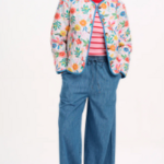 Sugarhill Brighton ROCCO QUILTED JACKET OFF-WHITE, TROPICAL HUMMINGBIRD