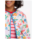 Sugarhill Brighton ROCCO QUILTED JACKET OFF-WHITE, TROPICAL HUMMINGBIRD