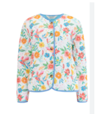 Sugarhill Brighton ROCCO QUILTED JACKET OFF-WHITE, TROPICAL HUMMINGBIRD