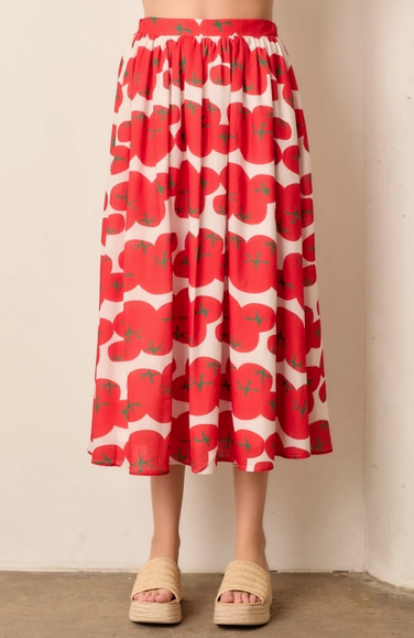 Tomato Printed Midi Skirt