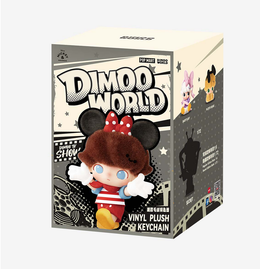 Pop Mart DIMOO WORLD × DISNEY Series-Vinyl Plush Keychain Blind Box