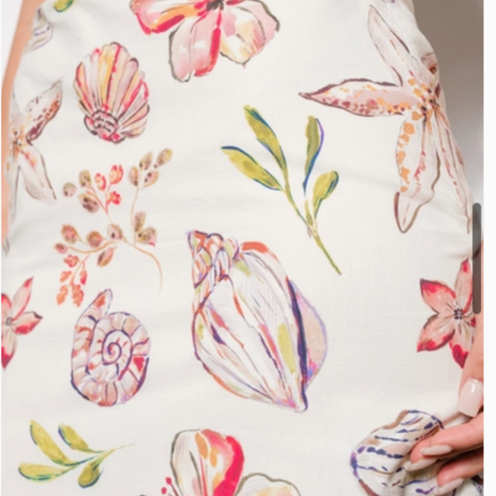 Shell Print Mini Skirt