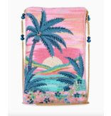 Island Time Sunrise Beaded Mini Crossbody Handbag
