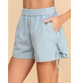 TCEC Denim Shorts with Side Pocket and Bow Tie