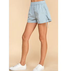 TCEC Denim Shorts with Side Pocket and Bow Tie