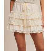 Lace Shorts with Ruffle Details