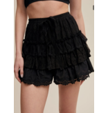 Lace Shorts with Ruffle Details