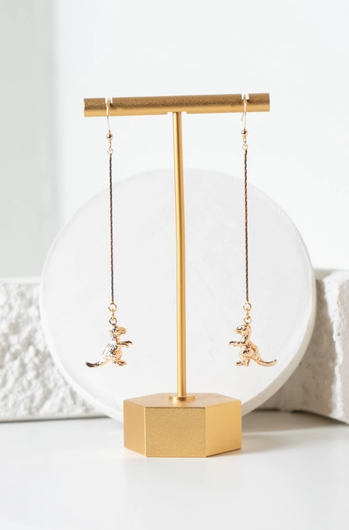 Peter and June Dino-Mite T Rex Earring -18K Gold Plated