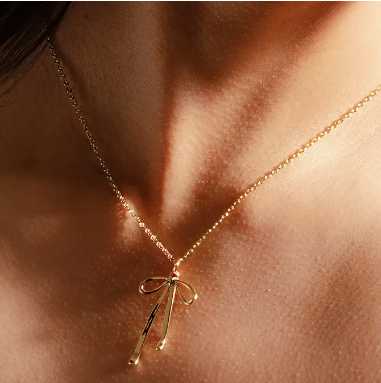 Peter and June Bad To the Bow Necklace - 18K Gold Plated Necklace