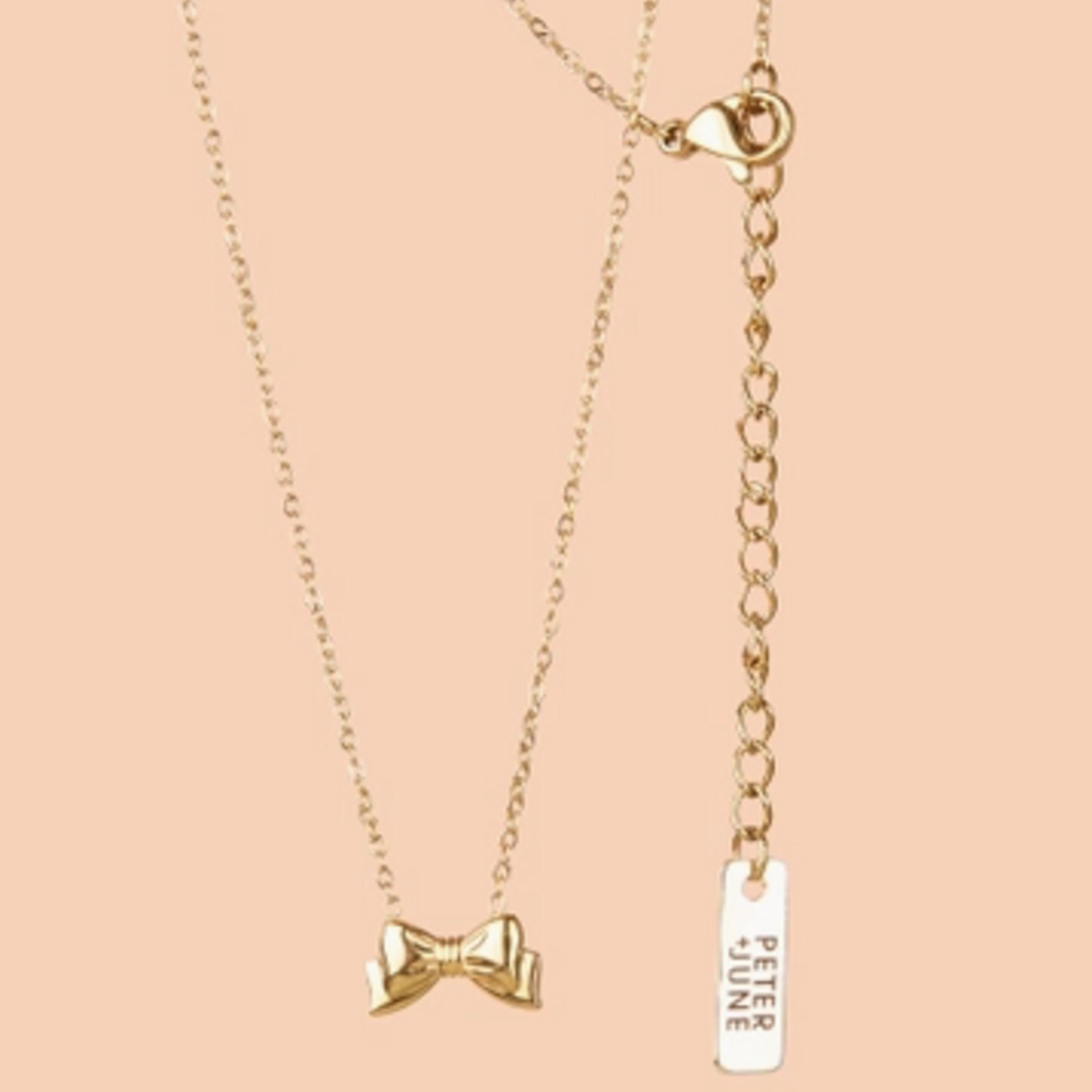 Tiny Bow Necklace 18k Gold Plated