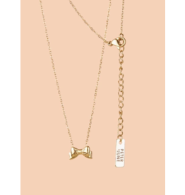 Peter and June Tiny Bow Necklace 18k Gold Plated