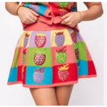 Queen of Sparkles Colorblock Strawberry Skirt