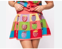 Queen of Sparkles Colorblock Strawberry Skirt