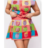 Queen of Sparkles Colorblock Strawberry Skirt