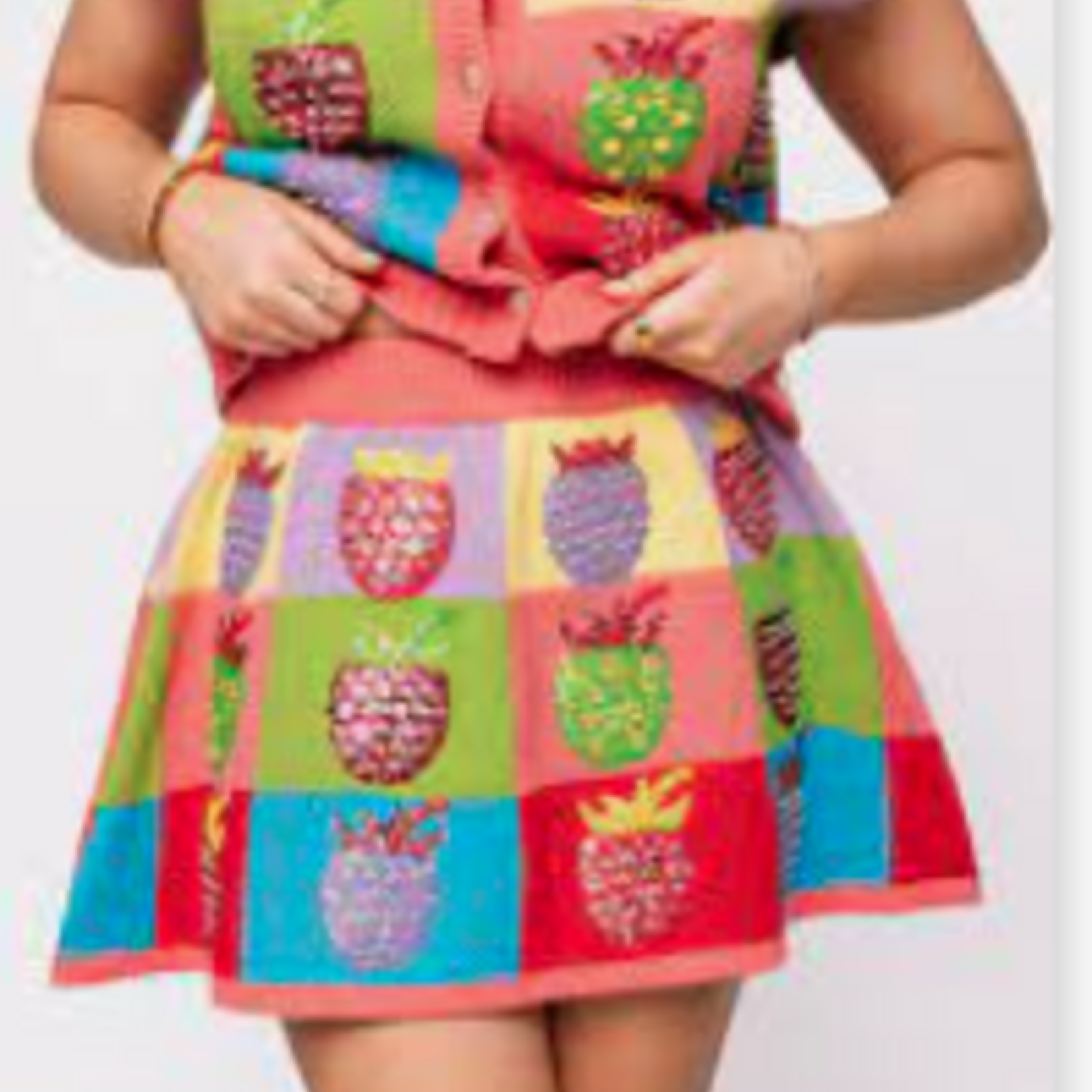 Queen of Sparkles Colorblock Strawberry Skirt