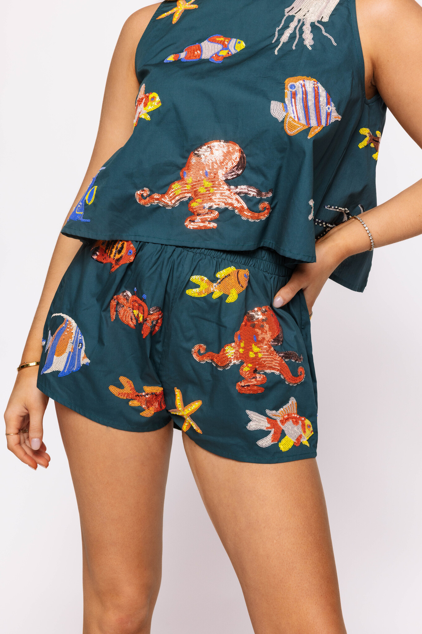 Queen of Sparkles Navy Under the Sea Icon Short