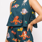 Queen of Sparkles Navy Under the Sea Icon Button Back Tank