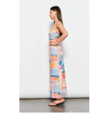 Beach Print Mesh Maxi Dress