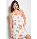Summer Print One Shoulder Mini Dress