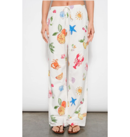 Summer Print Drawstring Pants