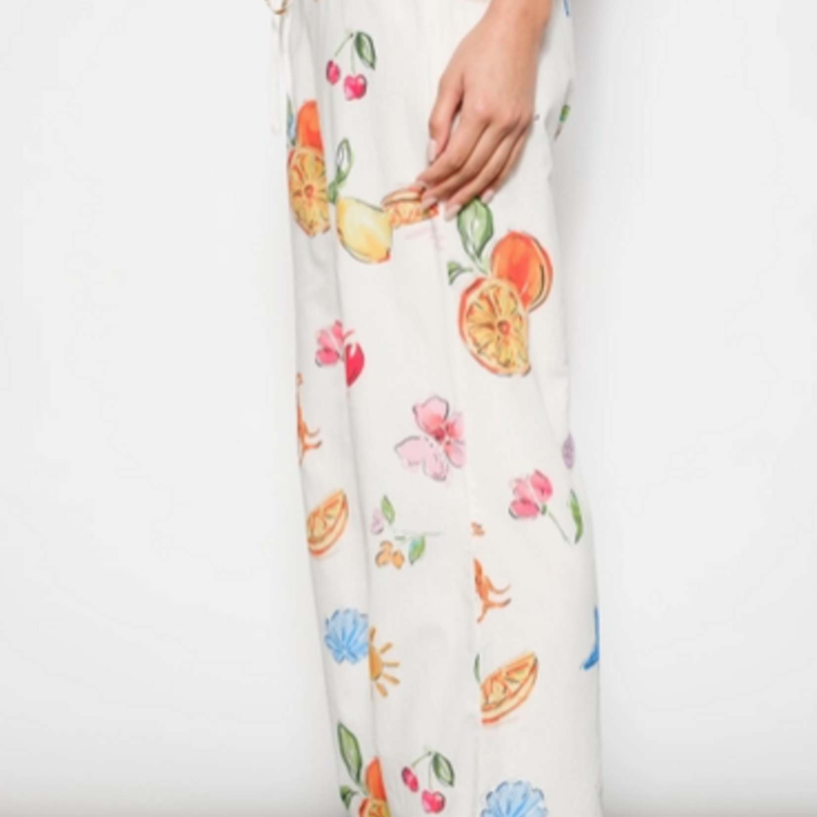 Summer Print Drawstring Pants