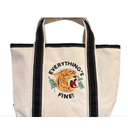 Everything’S Fine! Mini Canvas Tote Bag Vintage Inspired