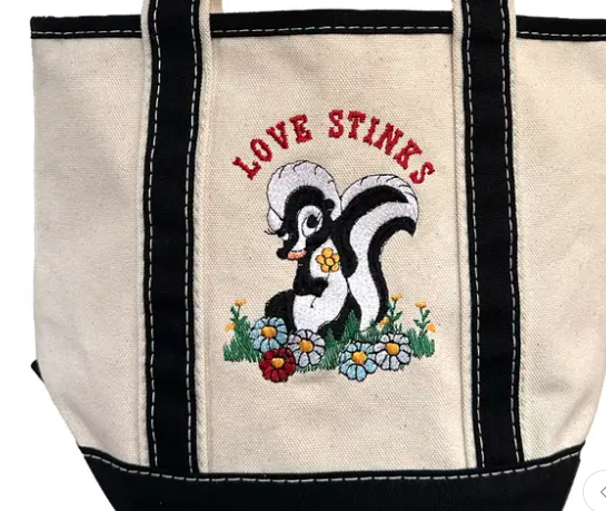 Love Stinks Mini Canvas Tote Bag