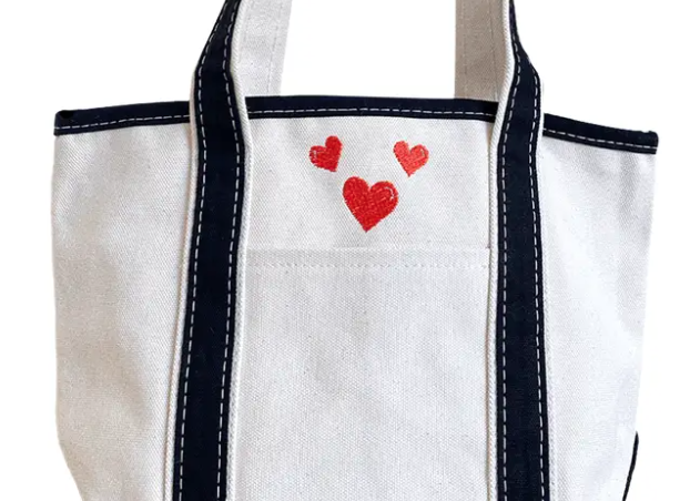 Wild At Heart Mini Canvas Tote Bag Vintage Inspired