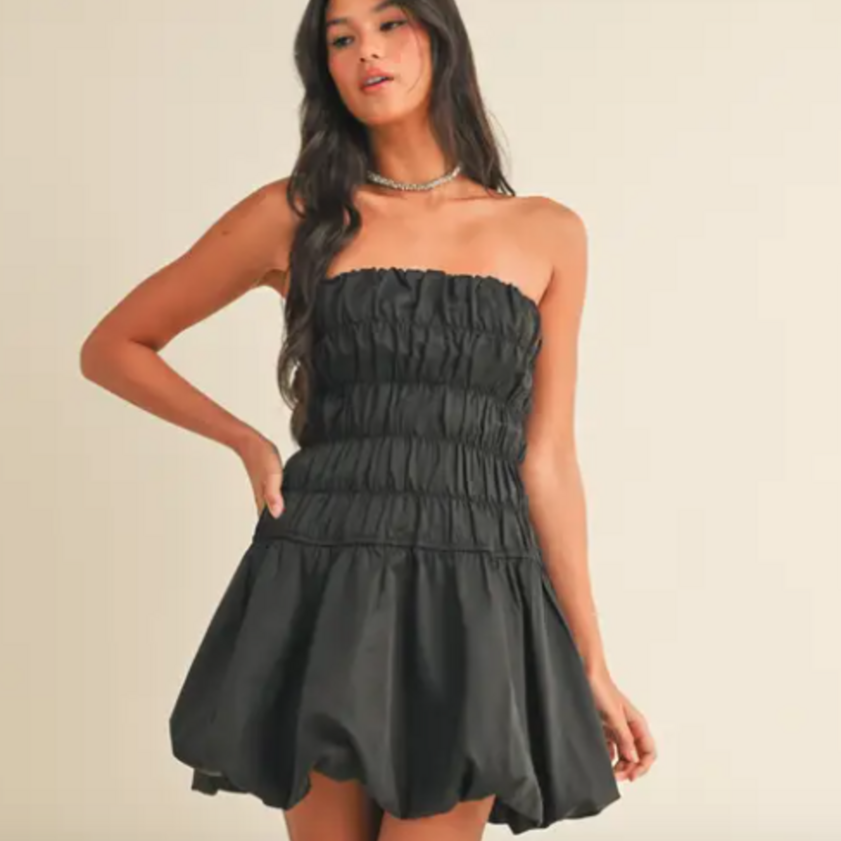 Black Balloon Mini Dress