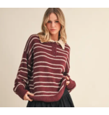 Striped Burgundy Sweater