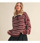 Striped Burgundy Sweater