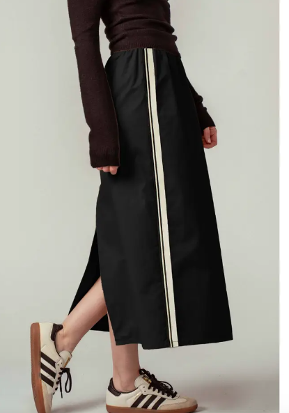 Sporty Stripe Maxi Skirt