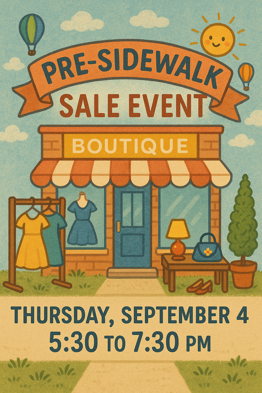 Sidewalk Sale Kick Off Party