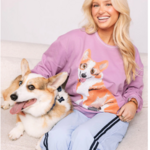 Queen of Sparkles Light Purple Corgi Sweatshirt