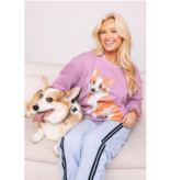 Queen of Sparkles Light Purple Corgi Sweatshirt