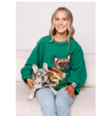 Queen of Sparkles Green French Bulldog Sweatshirt