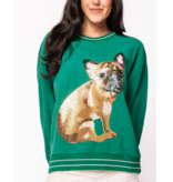 Queen of Sparkles Green French Bulldog Sweatshirt