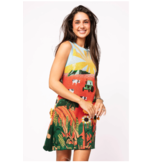 Queen of Sparkles Farm With Knit Sunflowers Tank Dress